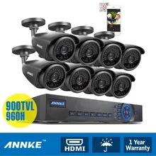 ANNKE Новый 8-КАНАЛЬНЫЙ Полный 960 H ВИДЕОНАБЛЮДЕНИЯ Видео DVR С 8 Шт. 900TVL Ночного Видения ИК Камеры Системы Безопасности