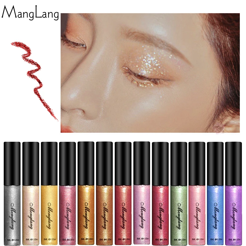 

Glitter Liquid Eyeliner 13 Colors Make Up Luminous Glitter Metallic Shimmer Easy To Wear Long-lasting Water-Resistant Natural