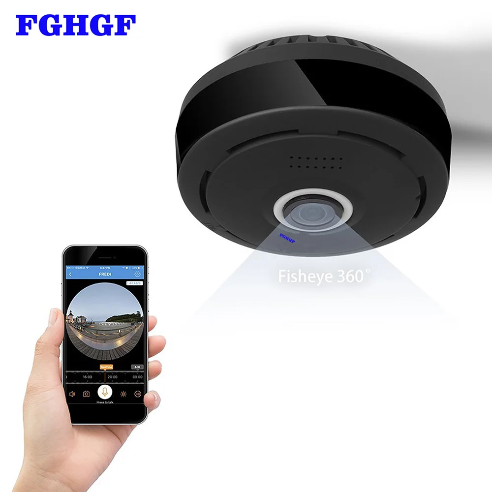 FGHGF 360 Degree 960P HD Panoramic Wireless IP Camera CCTV WiFi Home Surveillance Security