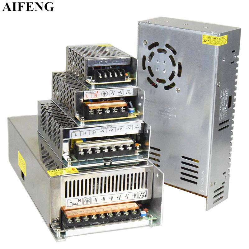

AIFENG Lighting Transformer DC 12V 24V 1A 3A 5A 10A 15A 30A 50A Led Driver Power Adapter For Led Strip Light Switch Power Supply