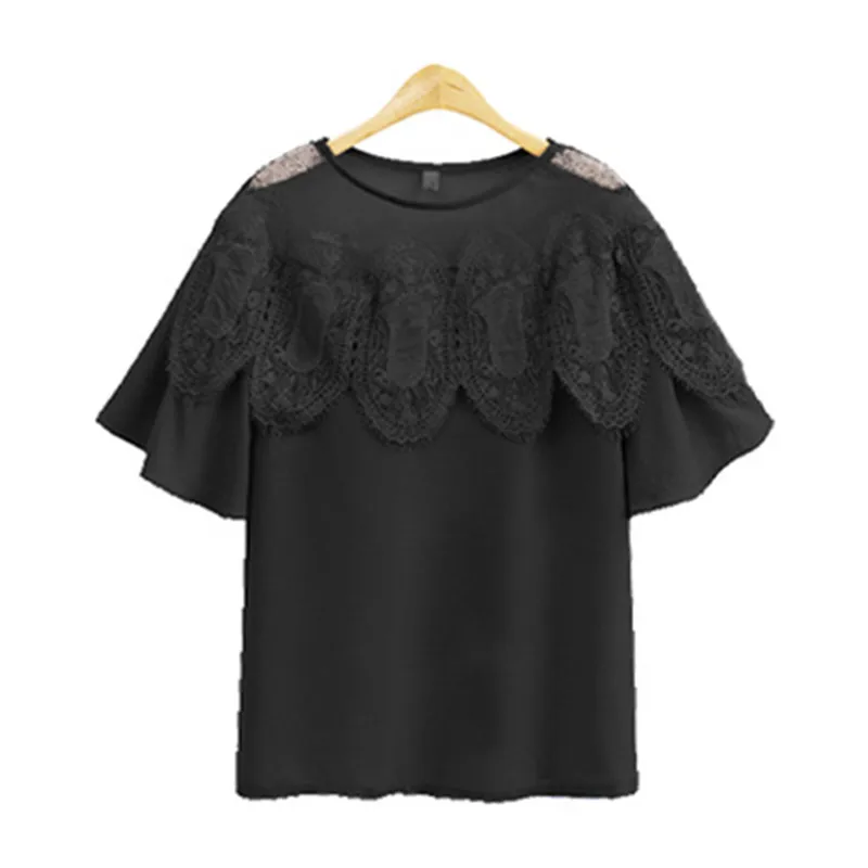 Short Sleeves font b Shirt b font 2017 Summer Tops Chiffon font b Blouse b font