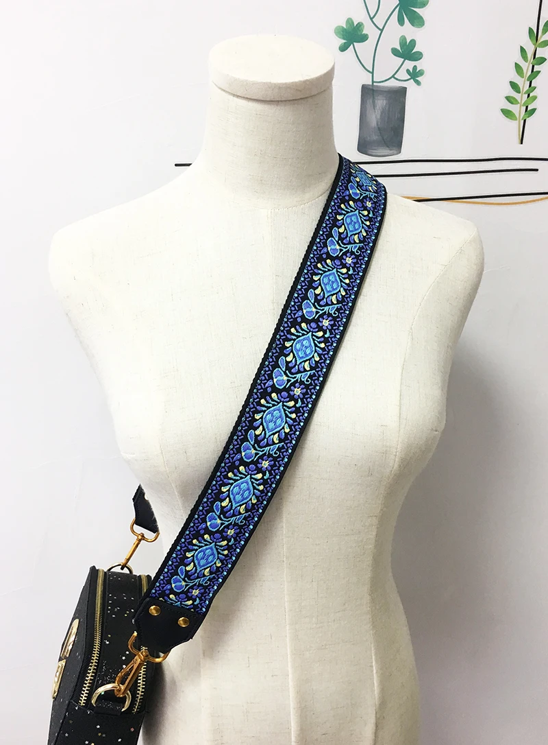 2018 Мода Вышивка широкую сумка через плечо с ремешком женские ремни, сумки вы для сумки аксессуары красочные ремешки для Сумки ремень
