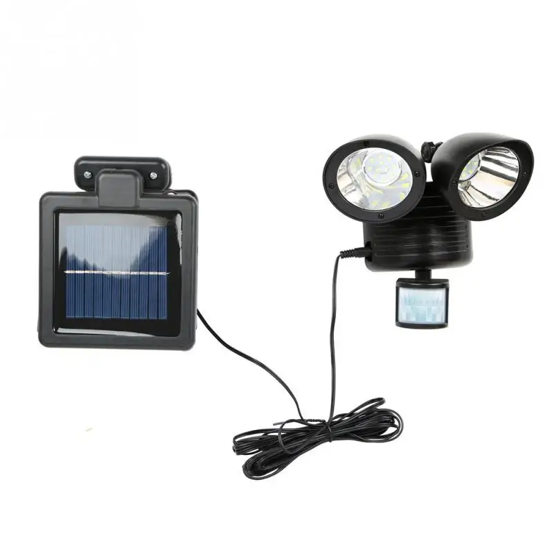 

LED Solar Light Outdoor Waterproof Dual Security Garden PIR Motion Sensor Detector Emergency Wall LED Spot Light