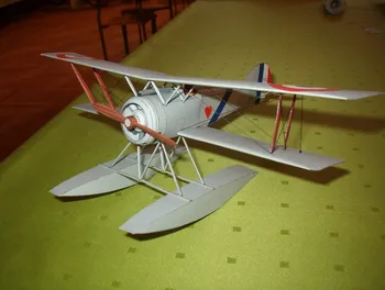 

DIY Paper Model French Floatplane Hanriot Hd-2 WW I Boy Gift Papercraft 3D Puzzle