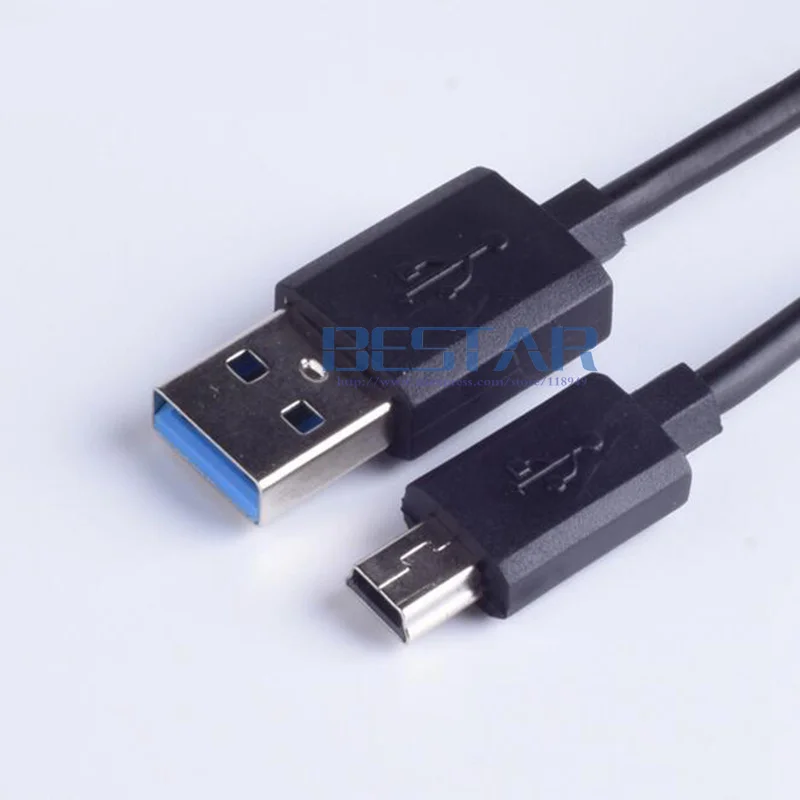 Белый и черный 100 см 1 м 3 фута мини-usb 5P 5pin штекер для USB 2,0 Мужской зарядный 4-контактный кабель для навигатора V3