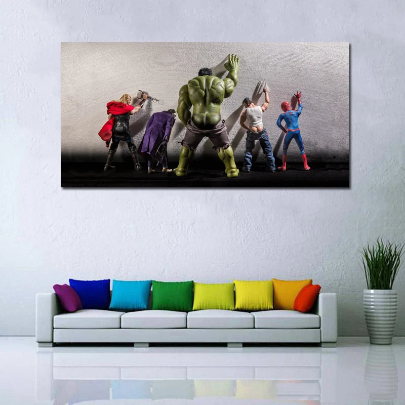 RELIABLI арт мстители Супер Герои плакаты и печать на Стену Большой размер холст картины Современные анимационные изображения без рамы