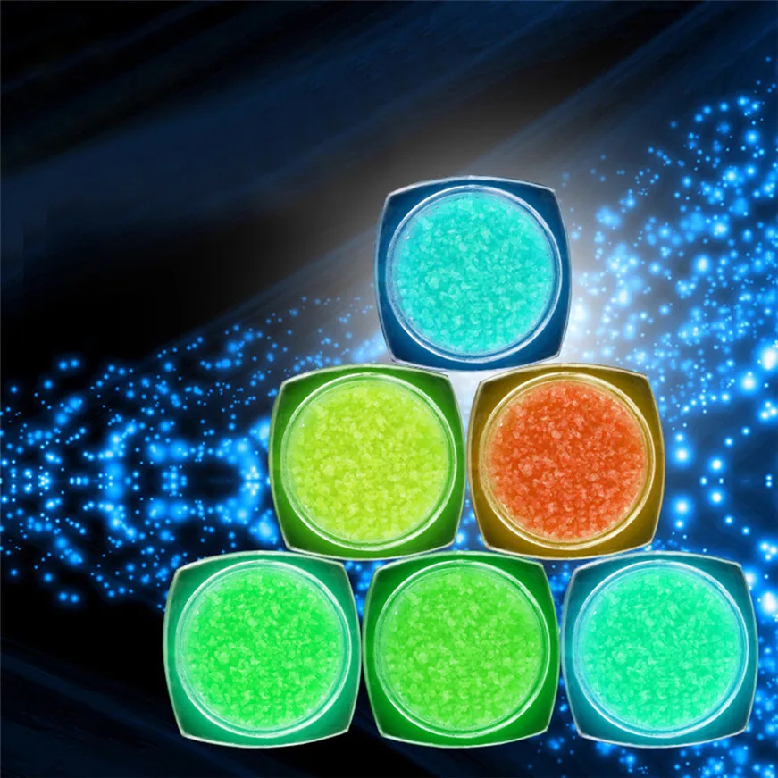 

6Colors Series of Fluorescent Neon Luminous Gel Nail Decoration for Glow in Dark