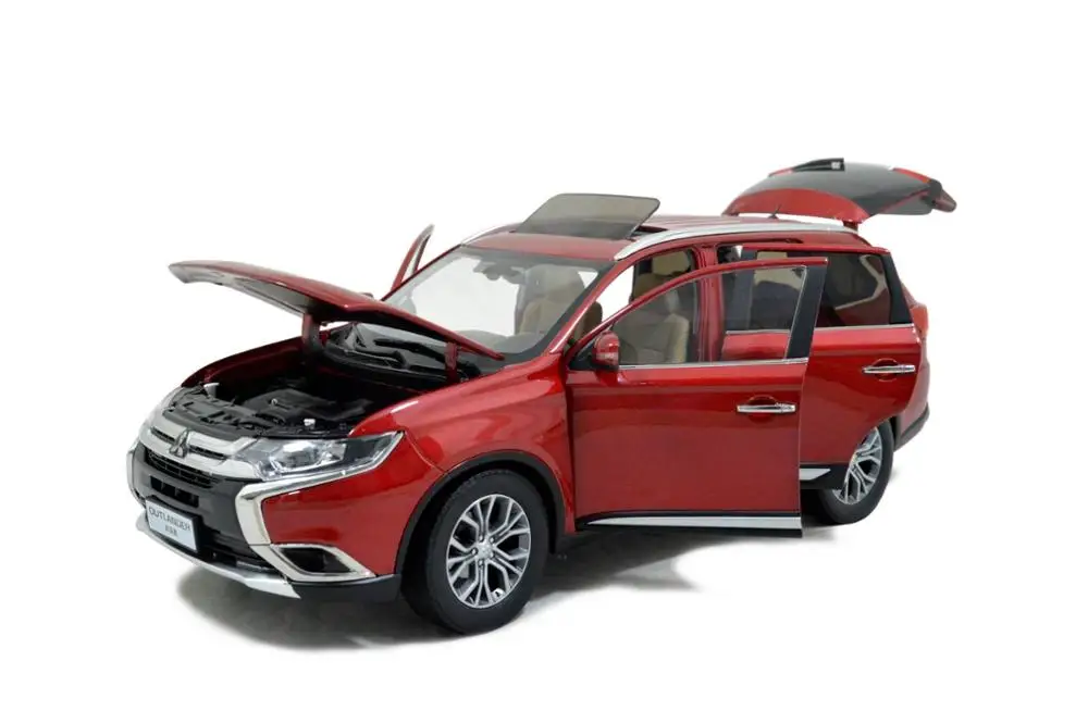 1/18 1:18 1 18 масштаб Mitsubishi Outlander 2016 красная литая модель автомобиля Игрушечная