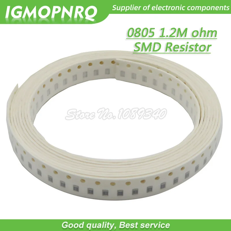

300 шт. 0805 SMD резистор 1,2 M Ом чиповый резистор 1/8 Вт 1,2 м 1M2 Ом 0805-1,2 м