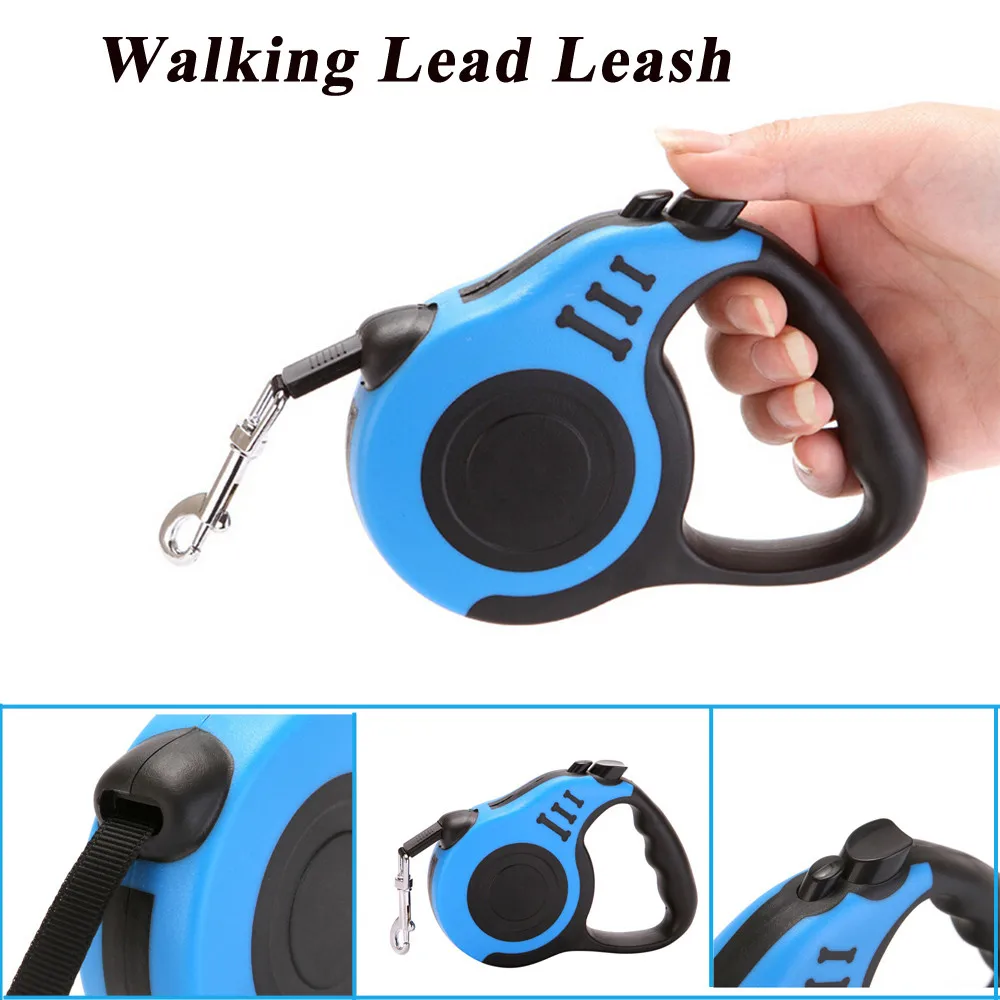 

3M/5M Roulette For Dogs Automatic Retractable Leashes Flexible Cats Collars 5 Colors Puppy For Small Medium Pet Dog Accessories