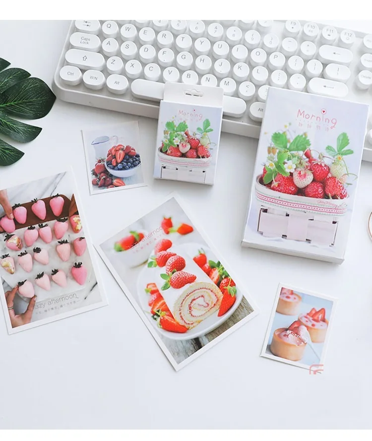 

30 Sheets/Set Creative Strawberry Fruit Postcard/Greeting Card/Message Card/Birthday Letter Envelope Gift Card