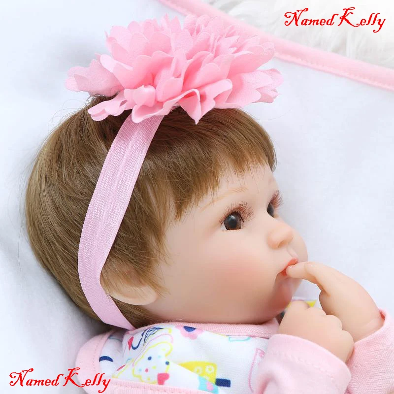 18 Inch Soft Silicone Reborn Dolls Realistic Newborn Baby Girl For Sale Lifelike real bebe alive reborn bonecas autumn winter baby girls fashion boots toddler princess single short boot infant bebe first walkers little girl leather shoes