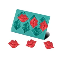 3D Silicone Sexy Lip Fondant Mold DIY Chocolate Cake Decorating Tools Christmas Gift Mould Baking Tools 3d bee honeycomb silicone mold fondant mould cake decorating tools chocolate gumpaste mold