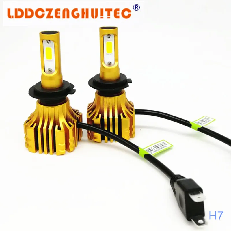Lddczengtec S5 H11 Автомобильный светодиодный фар 72 Вт COB H4 H7 H1 головного света 6500 фары для