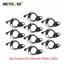 Retevis – oreillettes souples à crochet en forme de D, 10 pièces, pour Motorola GP300 P040 GP2000 P080 CT150, pour HYT TC 500