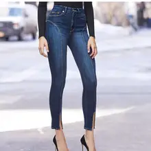 Дырявые Стрейчевые джинсы бойфренды, рваные джинсы для женщин со средней талией, женские рваные джинсы, Большой размер K1023