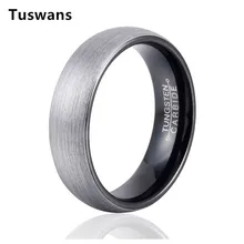 Прохладный Стиль 6 мм/8 мм Вольфрам кольца карбида для Для мужчин Для женщин Одежда высшего качества начесом кольцо обручальное Обручение диапазона(TSWG027