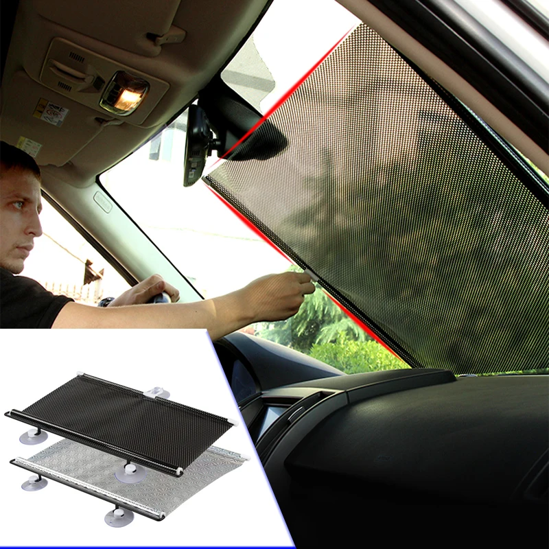 

Car Styling 50/58/68cm*125cm Car Front Rear Windshield Sunshades Auto Curtain Shade Cover Sun Shield Visor Sun-shading Curtain