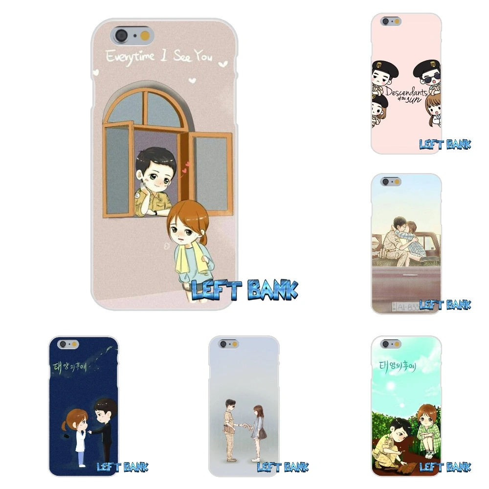 

Descendants of the sun Cartoon Soft Silicone TPU Transparent Cover Case For iPhone 4 4S 5 5S 5C SE 6 6S 7 Plus