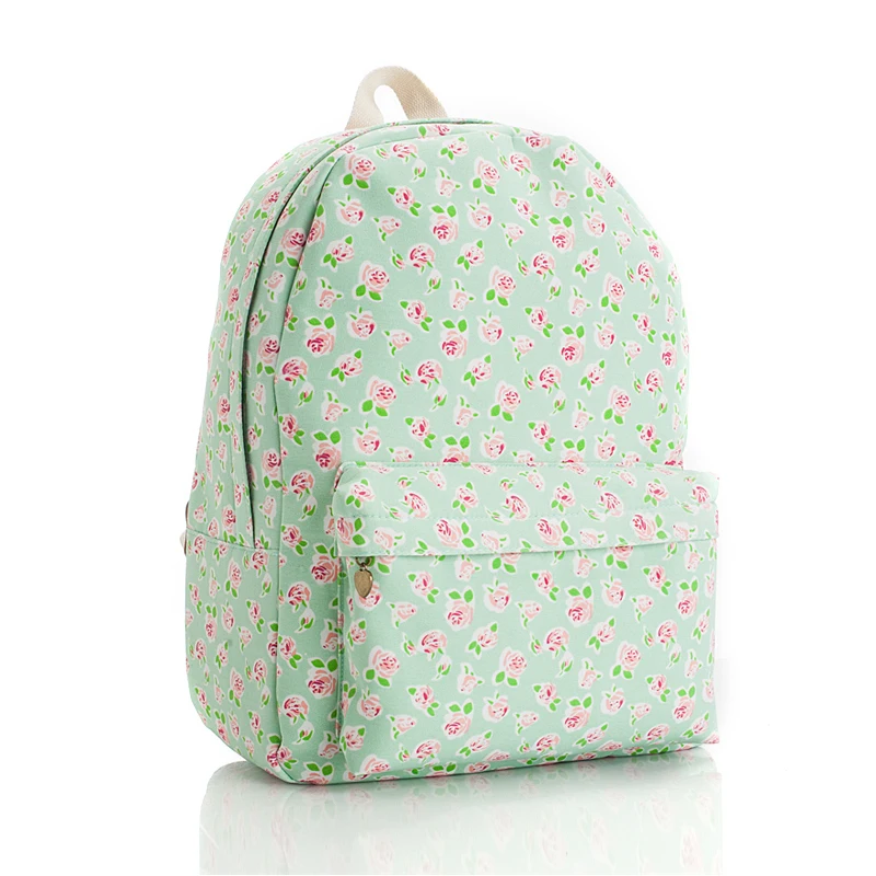 Cute Girls Backpacks New Rugzak Preppy Style Women Flower Bookbag Outdoor Camping Hiking Travel