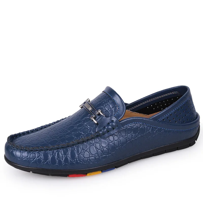 

Mr Smile Male Genuine Leather Cowhide Soft Rubber Leisure Driving British Shoes Slip-on Loafers Tenis Casual Walking Mens Shoe