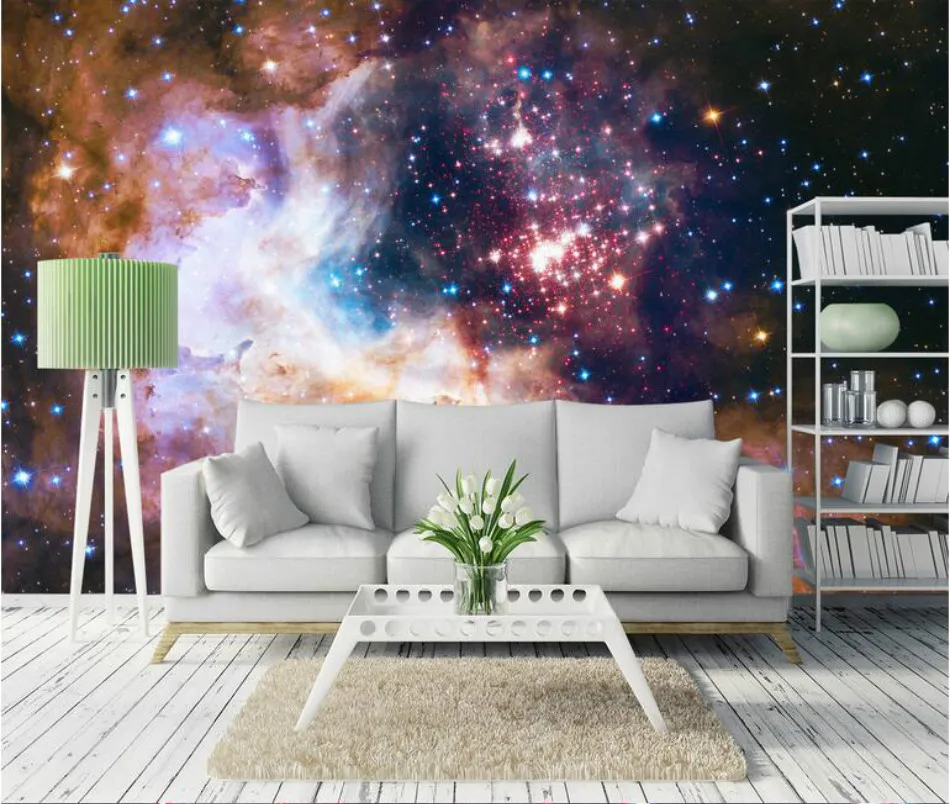 家の装飾のための銀河の壁紙 リビングルームのテレビの背景の装飾 Wallpapers Aliexpress