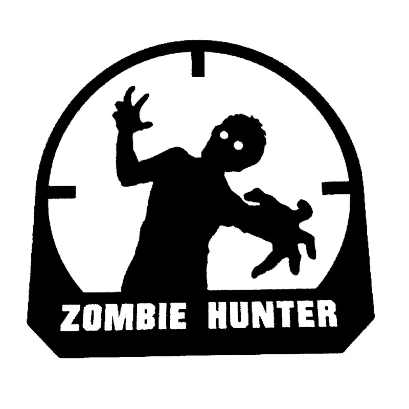 13.5cm*12.4cm Fashion Zombie Hunter Walking Dead Vinyl Decal Car