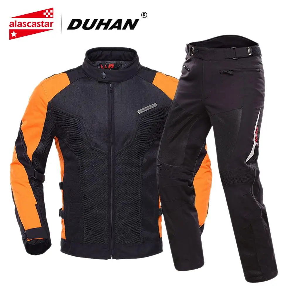 

DUHAN Motorcycle Jacket Men Breathable Motocross Clothing Summer Chaqueta Moto Jacket Riding Motorbike With Five Protector #
