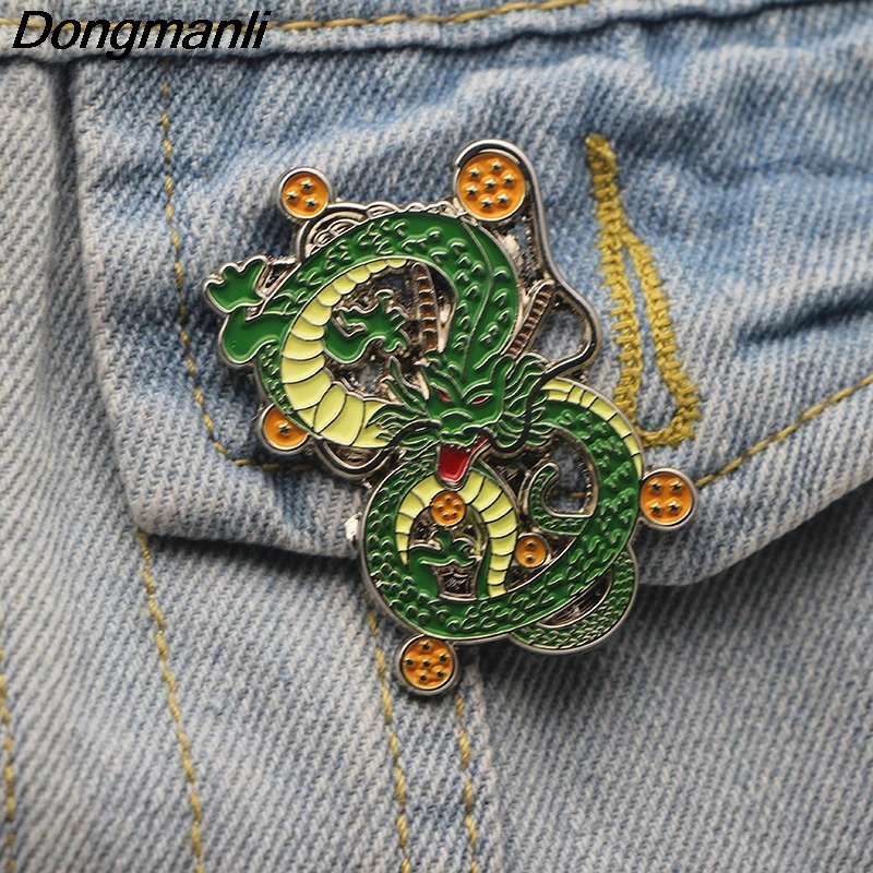 P2401 Dongmanli ювелирные изделия аниме Dragon Ball Shenron металлическая шляпа из эмали булавка броши Дракон сумка для значка детские подарки