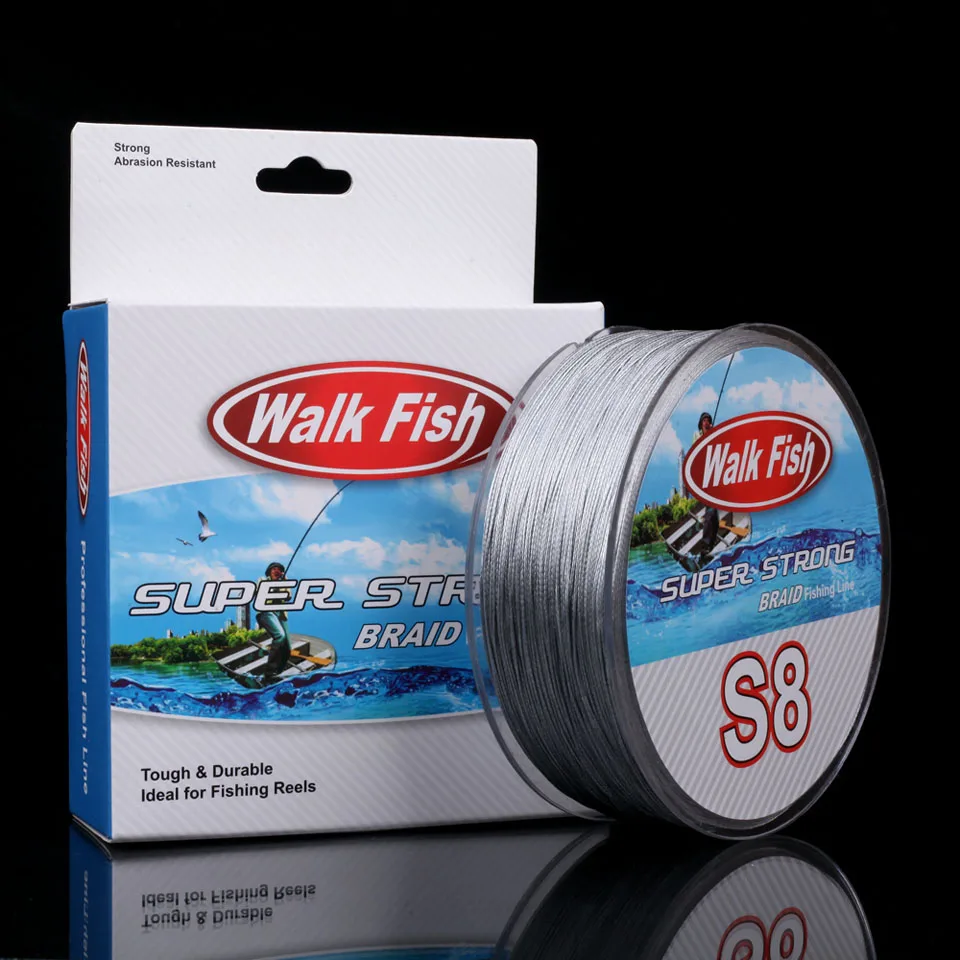 

WALK FISH S8 Super Power Fishing Line 300M 500M 8 Strands Braided Fishing Line Multifilament PE Line 22 31 39 43 52 61 78LB