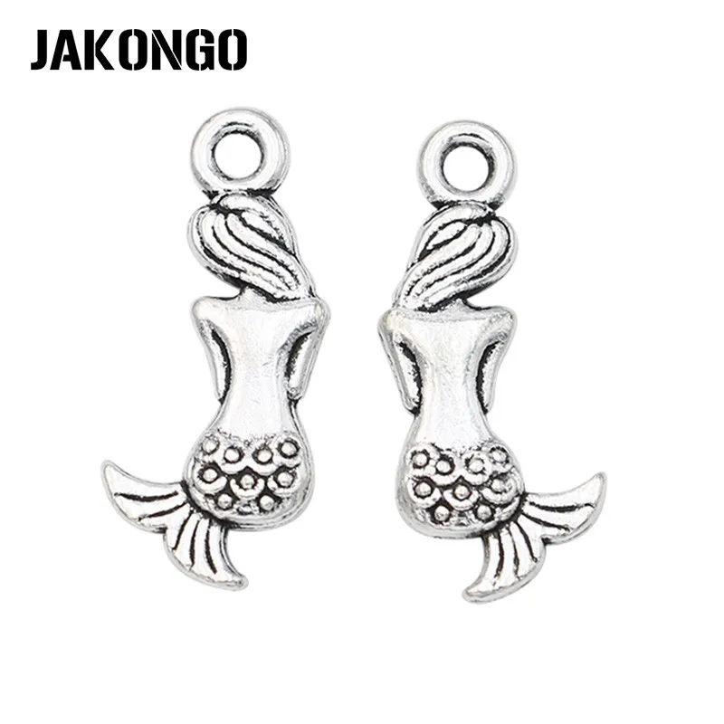 JAKONGO 20 шт. античное серебряное покрытие подвески из искусственных бусин для
