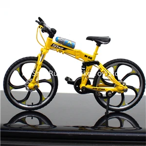 Палец bmx велосипед Профессиональный палец металлический велосипед подарок и Игрушки 1:10 - Цвет: Цвет: желтый