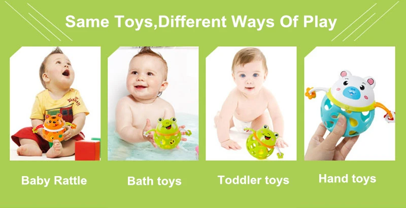 Marumine Baby Rammelaar Toys от 0 до 12 месяцев погремушки Tether красочные ручная погремушка игрушки со звуками колокольчик или дети младенцы