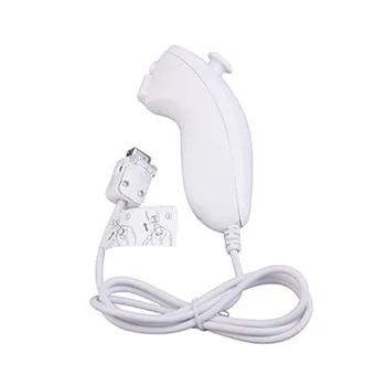 

White Motion Based Wired Nunchuck Controller for Nintendo Wii Console Video Game