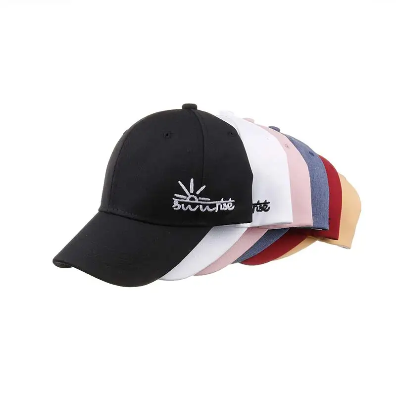 

Spring Summer New Men Women Baseball Cap Denim Sunrise Embroidered Baseball Cap Adjustable Wild Casual Sun Hat