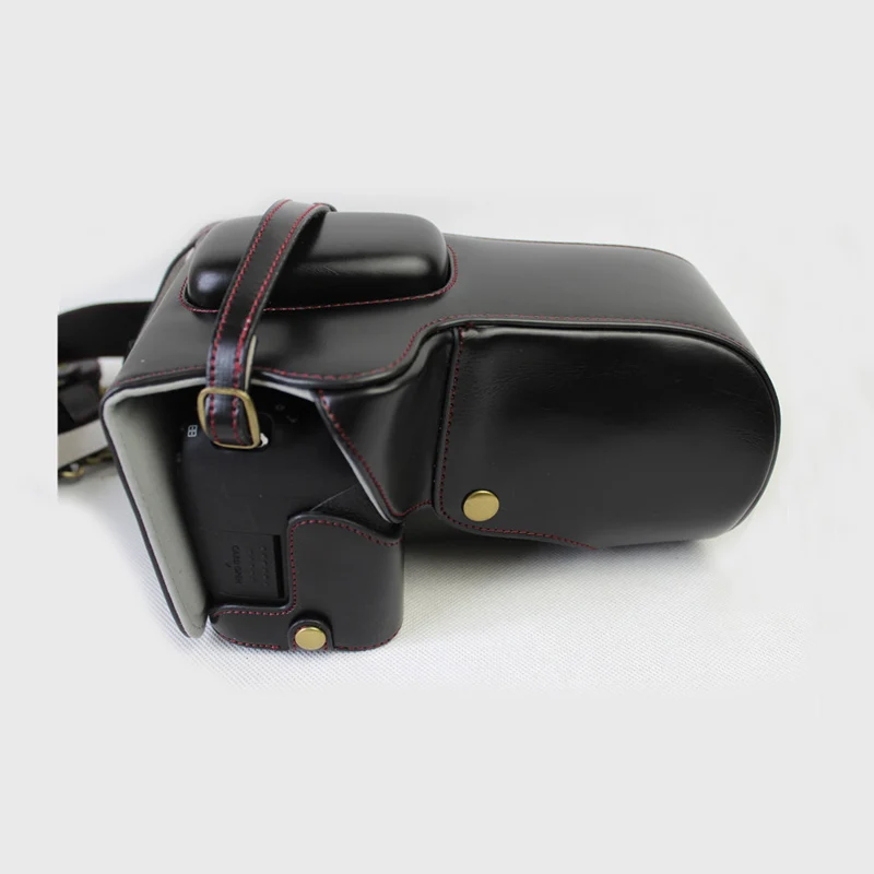 Capa de Couro Bolsa da Câmera com Armazenamento pu para Canon Portátil Rebel Beijo 800d X9i X91 T7i Case Inferior Abertura Eos 77d - Image 2