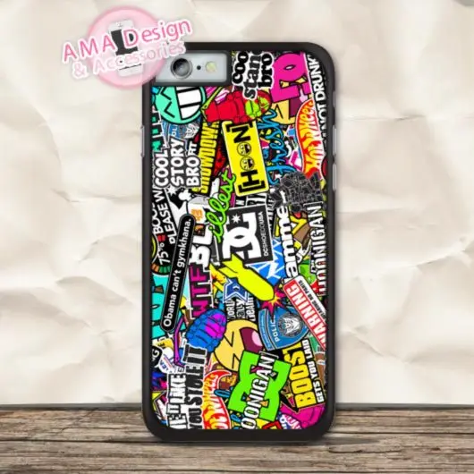 Music Bands Skateboard Sticker Bombs Case For iPhone X Xs Max Xr 8 7 6