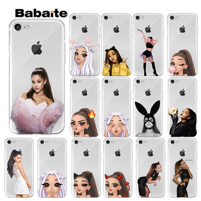 For iphone 11 ariana grande Transparent Soft Shell Phone Cover for iPhone 7 7plus X XS MAX 6 6S 8 8Plus 5 5S XR | Мобильные телефоны