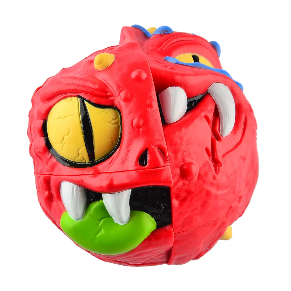 Дьявол глава Hedz Magic Cube игрушки Сумасшедший Хэллоуин подарки игрушка мальчика 68 мм 2x2x2 головоломки головы нерегулярные магический куб