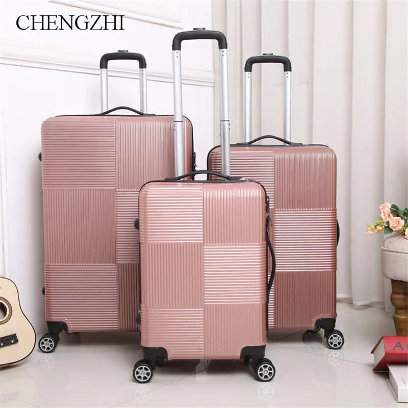CHENGZHI 2" 24" 2" дюймов для женщин чемодан на колёсиках Spinner колеса ABS+ PC для мужчин бизнес тележка Дорожный чемодан