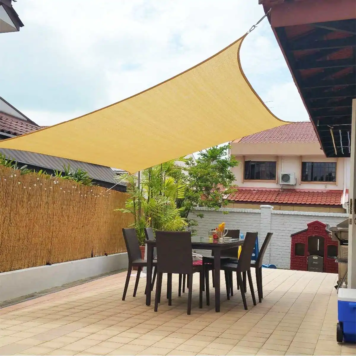 

280GSM Rectangle Sun Shade Sail Garden Patio Awning Canopy Sunscreen UV Block Outdoor Camping