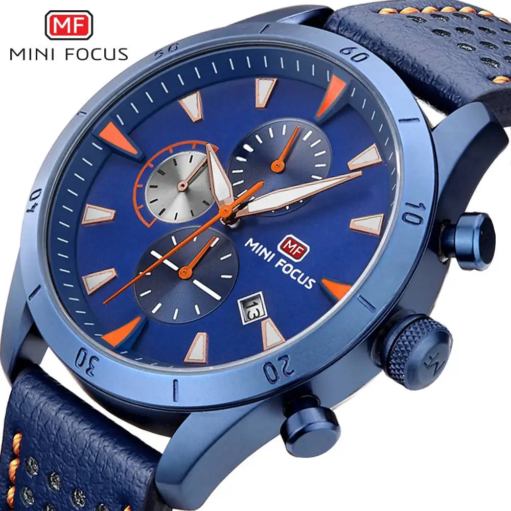 

MINIFOCUS Luxury Famous Business Quartz Watch Men Wrist Watches 2018 Top Fashion Brand Male Clock Homme Montre Relogio Masculino