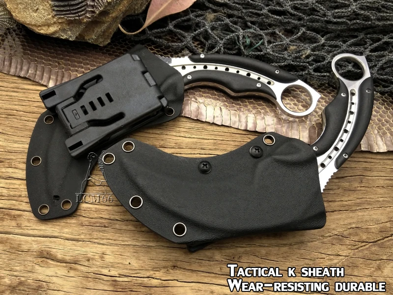 LCM66 Mirror light scorpion claw knife outdoor camping jungle survival battle karambit Fixed blade hunting knives self defense LCM66 Mirror light scorpion claw knife outdoor camping jungle survival battle karambit Fixed blade hunting knives self defense