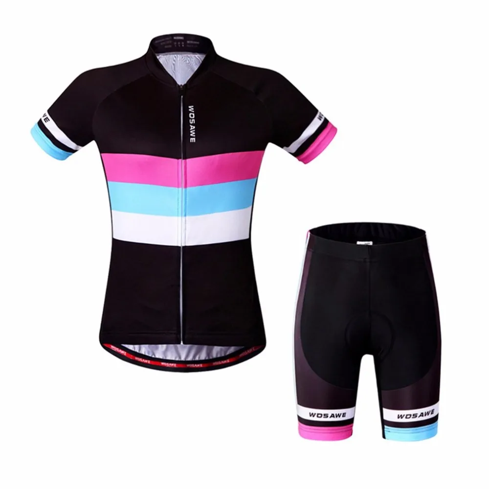 

S-XL Women Cycling Clothes Set Cycling Shirts Shorts Breathable Cycling Jersey Set Outdoor Sports Clothes Bicycle Suit