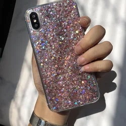 Radiant Sequin Glitter Crystal Bling Silicone Phone Case Cover - iPhone XR (Pink)