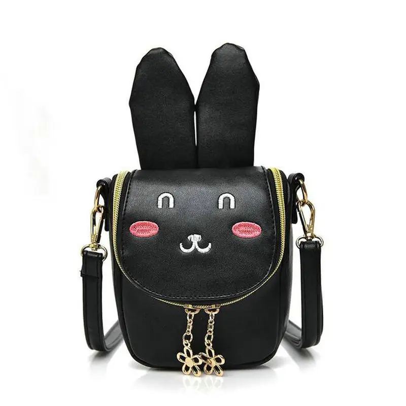 Новая брендовая милая сумочка для девочек, модная детская сумка с кроликом и мультяшным принтом, мини-сумка на плечо для девочек