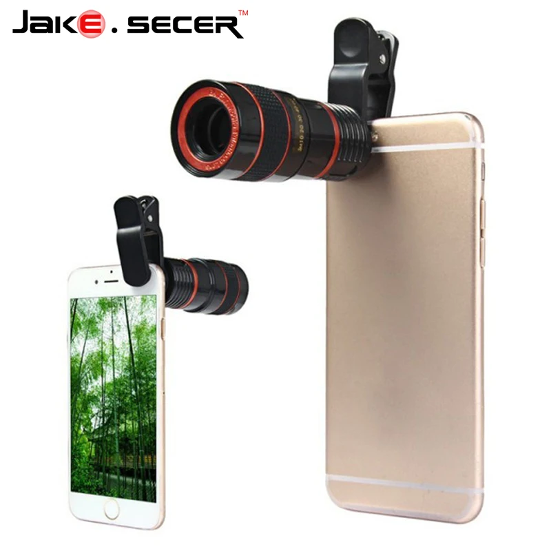 

8X ZOOM Mobile Phone Lenses For iPhone 6 camera Lens Black with chip zoom Telescope For Universal Phone Samsung HTC Pad Huawei