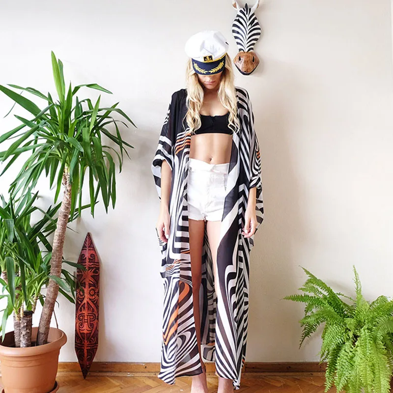 zebra beach cover up