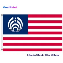 CustPrint 3x5FT смешать американский флаг с изображением «Bassnectar» polyester полиэстер цифровые печатные флаги