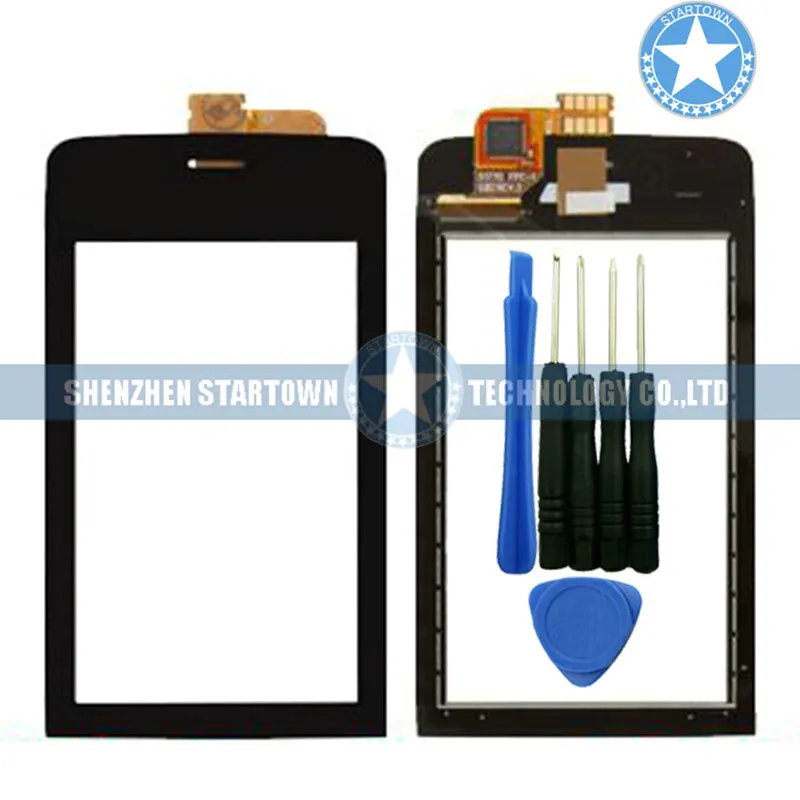 Front Glass For Nokia Asha 308 309 Touch Screen Digitizer Replacement Mobile Phone Panel With Logo Black+ Repair Tools | Мобильные